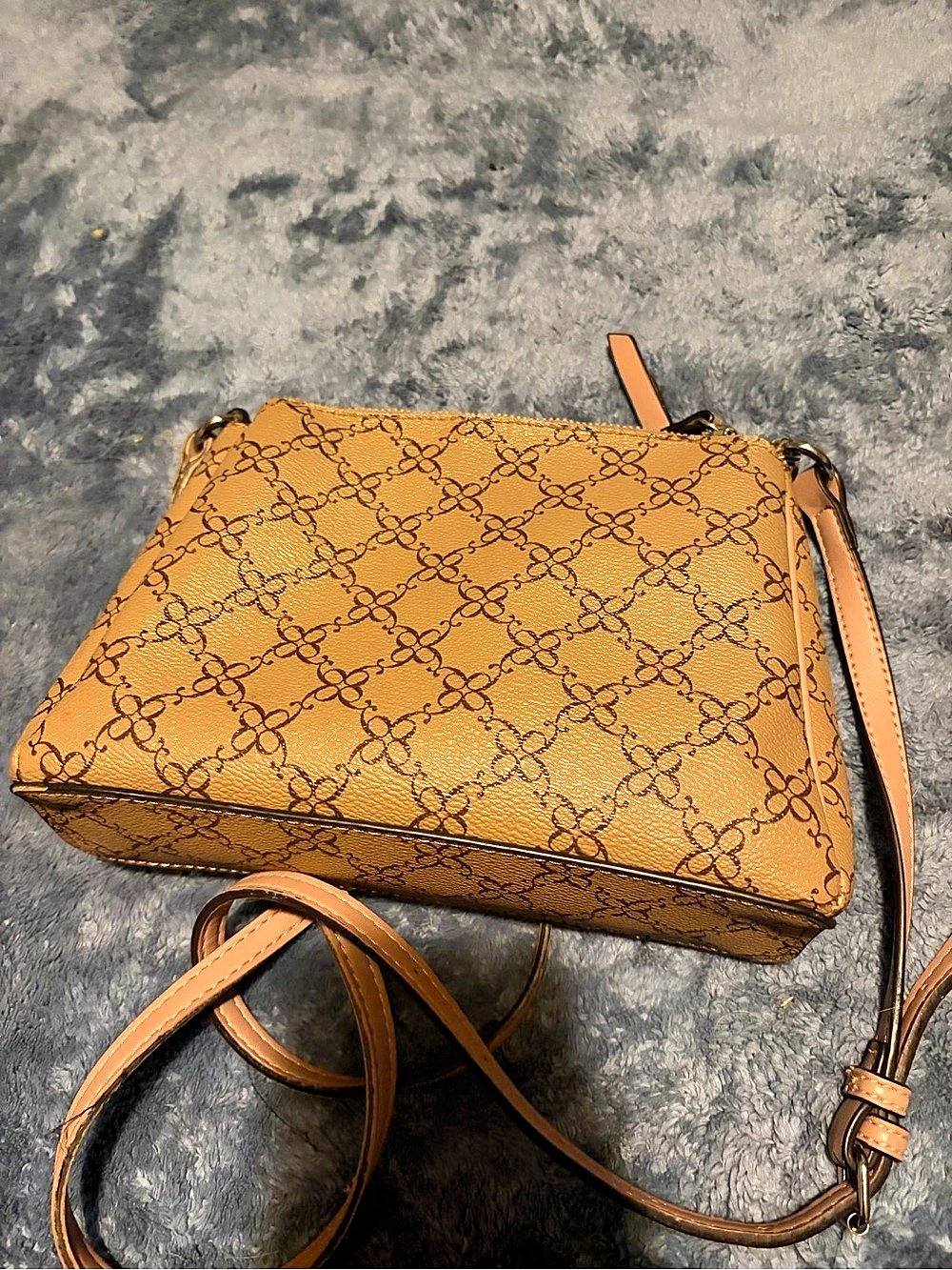 Nine West Monogram Crossbody Bag in Brown